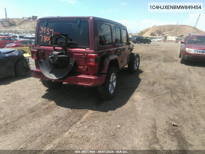 2021 Jeep Wrangler Unlimited High Altitude 4X4 VIN: 1C4HJXEN8MW849454 Lot: 39577804