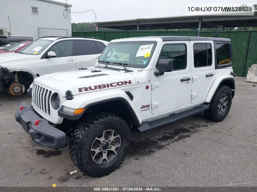 1C4HJXFG7MW528523 2021 Jeep Wrangler Unlimited Rubicon 4X4