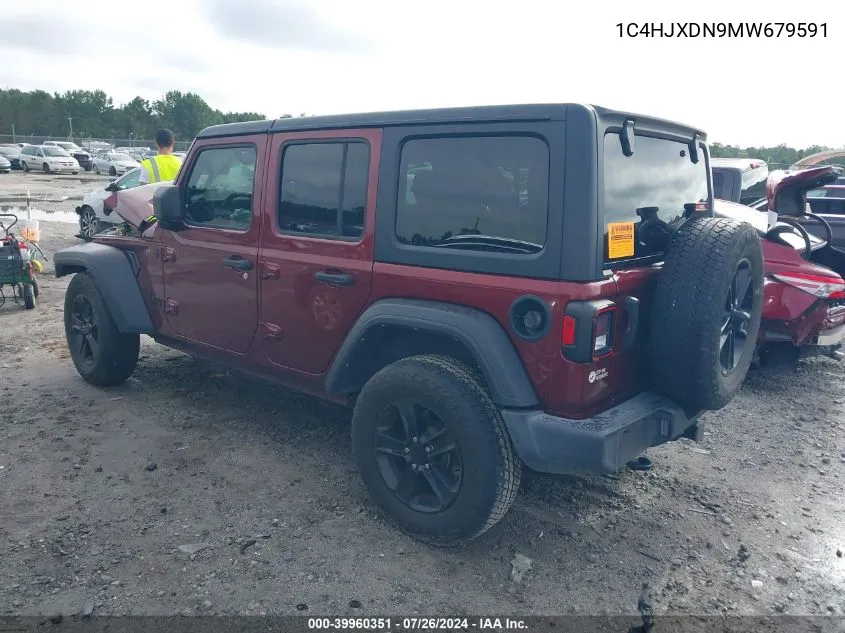 2021 Jeep Wrangler Unlimited Sport Altitude 4X4 VIN: 1C4HJXDN9MW679591 Lot: 39960351