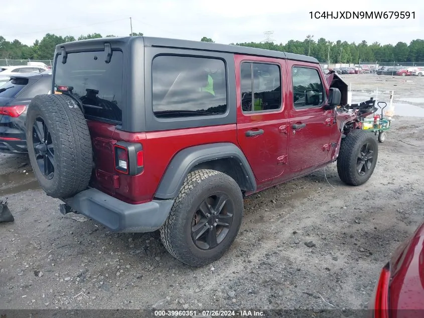 2021 Jeep Wrangler Unlimited Sport Altitude 4X4 VIN: 1C4HJXDN9MW679591 Lot: 39960351