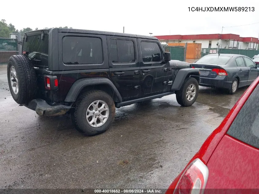 2021 Jeep Wrangler Unlimited Islander 4X4 VIN: 1C4HJXDMXMW589213 Lot: 40018652