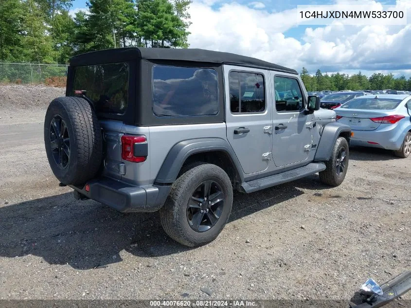 1C4HJXDN4MW533700 2021 Jeep Wrangler Unlimited Sport Altitude 4X4