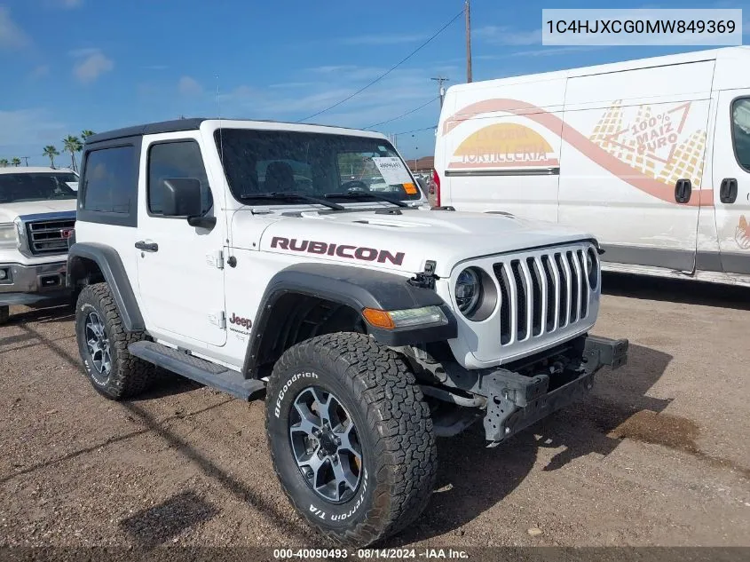 1C4HJXCG0MW849369 2021 Jeep Wrangler Rubicon 4X4