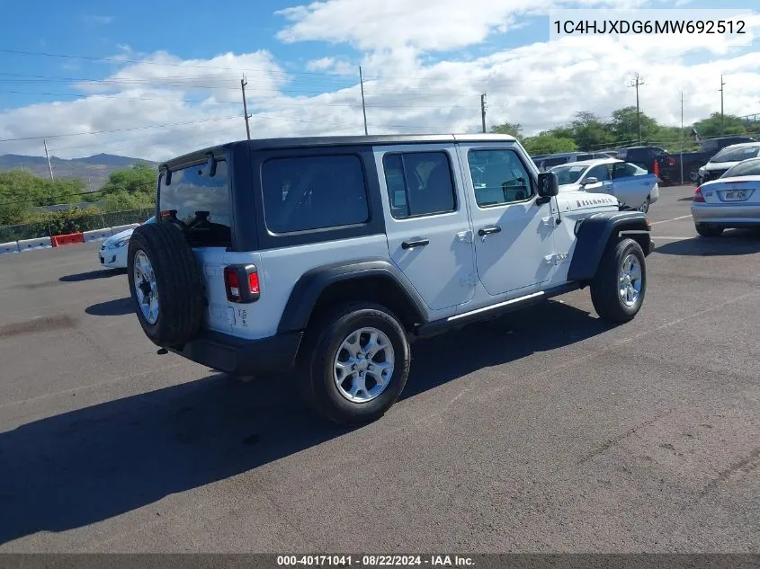 2021 Jeep Wrangler Unlimited Islander 4X4 VIN: 1C4HJXDG6MW692512 Lot: 40171041