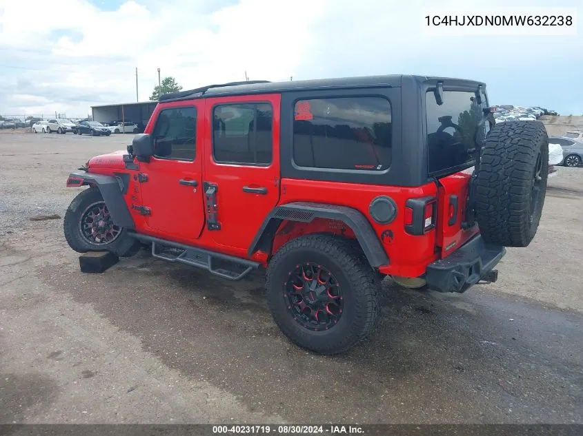 2021 Jeep Wrangler Unlimited Freedom 4X4 VIN: 1C4HJXDN0MW632238 Lot: 40231719