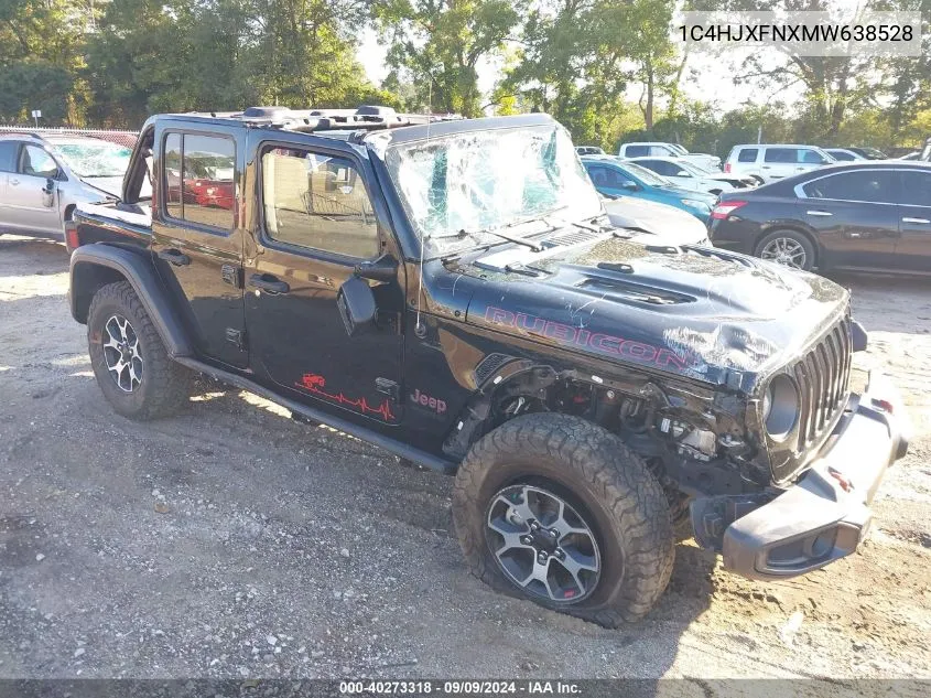 2021 Jeep Wrangler Unlimited Rubicon 4X4 VIN: 1C4HJXFNXMW638528 Lot: 40273318