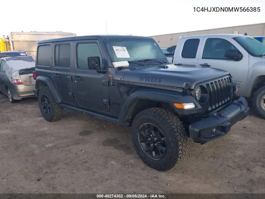 1C4HJXDN0MW566385 2021 Jeep Wrangler Unlimited Sport