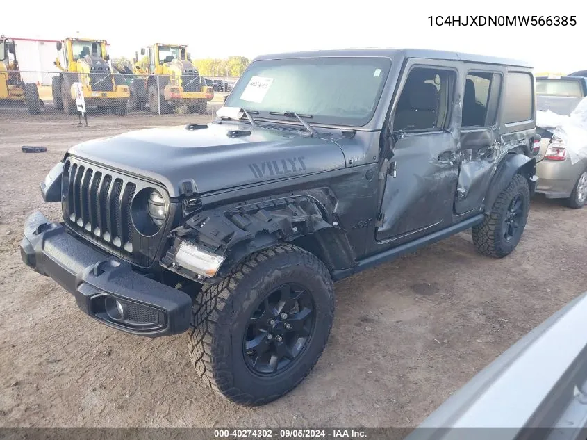 1C4HJXDN0MW566385 2021 Jeep Wrangler Unlimited Sport