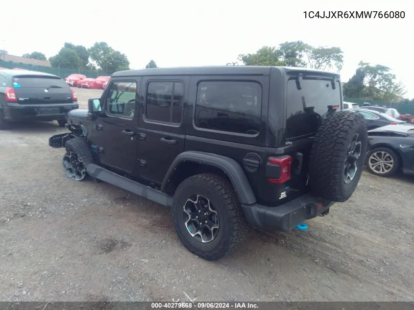 2021 Jeep Wrangler Unlimited Rubicon 4Xe VIN: 1C4JJXR6XMW766080 Lot: 40279668