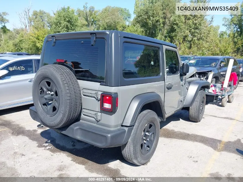 2021 Jeep Wrangler 80Th Anniversary 4X4/Freedom 4X4/Islander 4X4/Sport 4X4/Sport S 4X4/Willys 4X4/Willys Sport 4X4 VIN: 1C4GJXAN9MW535409 Lot: 40297401