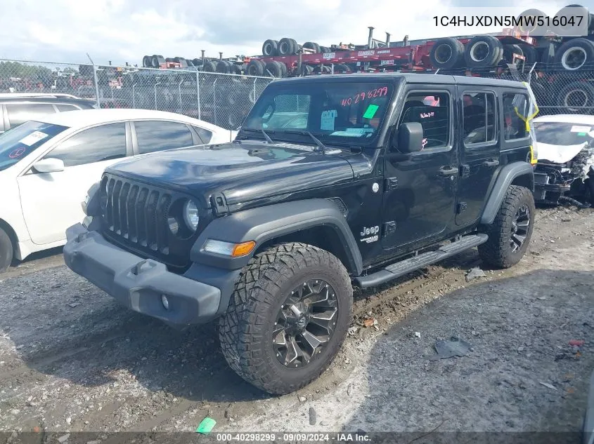 2021 Jeep Wrangler Unlimited Sport S 4X4 VIN: 1C4HJXDN5MW516047 Lot: 40298299