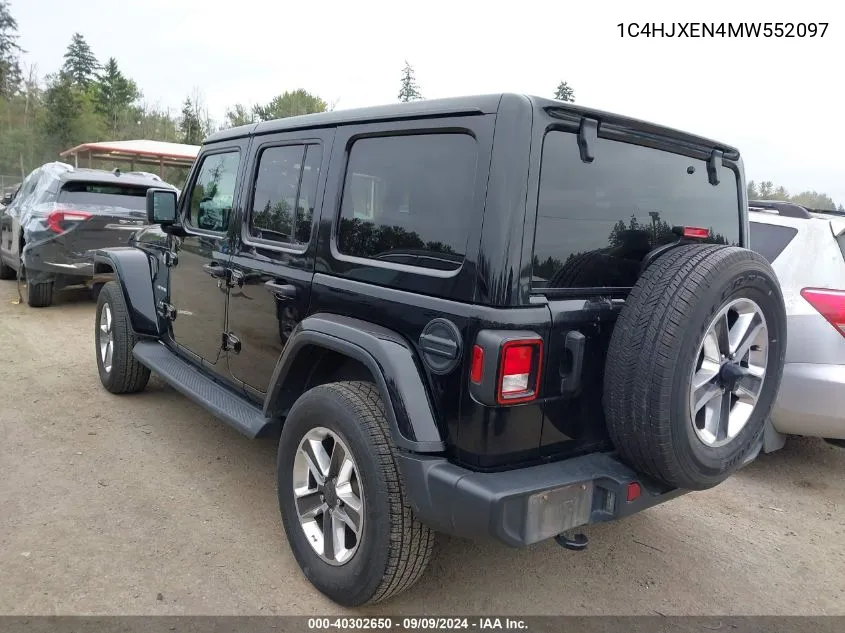 2021 Jeep Wrangler VIN: 1C4HJXEN4MW552097 Lot: 40302650