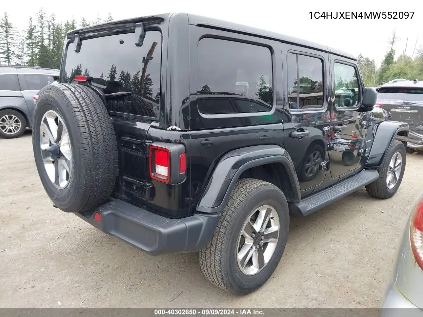 2021 Jeep Wrangler VIN: 1C4HJXEN4MW552097 Lot: 40302650