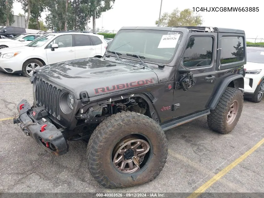 2021 Jeep Wrangler Rubicon VIN: 1C4HJXCG8MW663885 Lot: 40303526