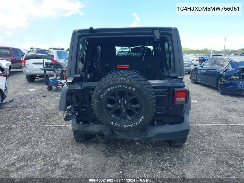 1C4HJXDM5MW756061 2021 Jeep Wrangler Unlimited Sport