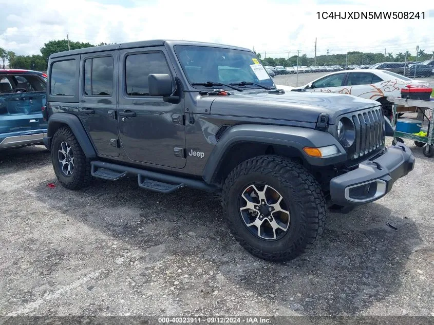 2021 Jeep Wrangler Unlimited Sport VIN: 1C4HJXDN5MW508241 Lot: 40323911