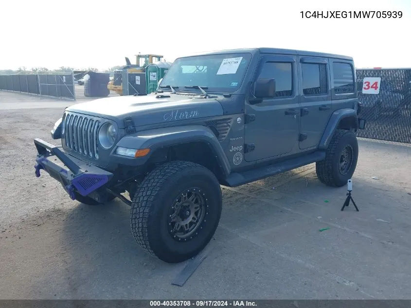 1C4HJXEG1MW705939 2021 Jeep Wrangler Unlimited Sahara