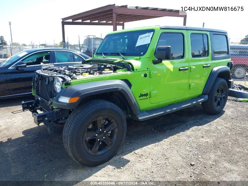 2021 Jeep Wrangler Unlimited Sport Altitude 4X4 VIN: 1C4HJXDN0MW816675 Lot: 40355946