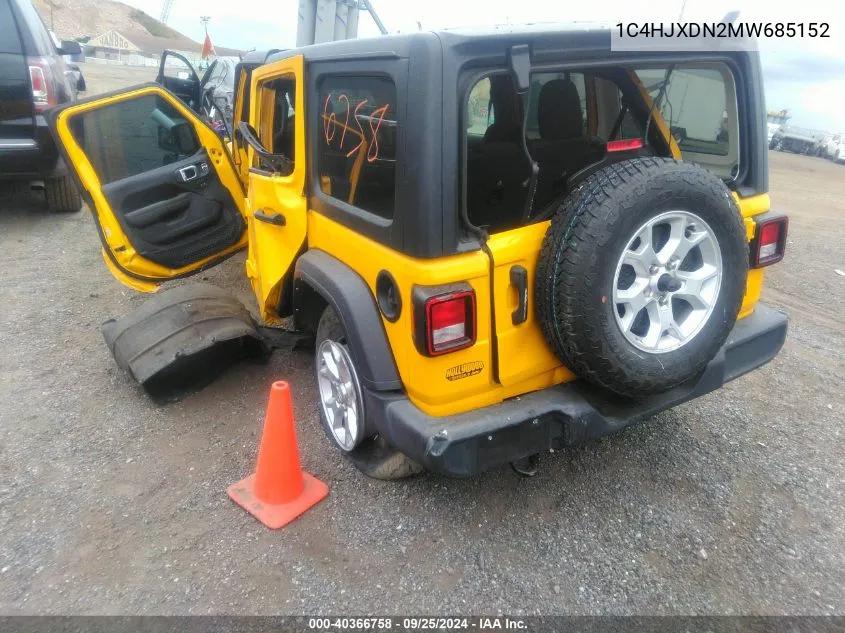 2021 Jeep Wrangler Unlimited Islander 4X4 VIN: 1C4HJXDN2MW685152 Lot: 40366758