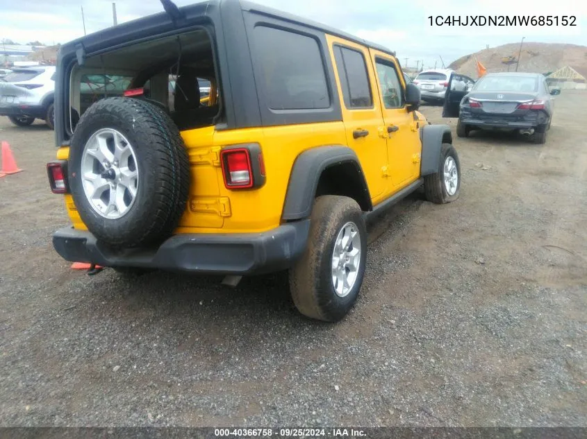 2021 Jeep Wrangler Unlimited Islander 4X4 VIN: 1C4HJXDN2MW685152 Lot: 40366758