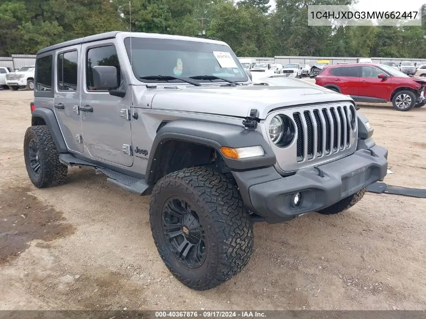 1C4HJXDG3MW662447 2021 Jeep Wrangler Unlimited Sport Altitude 4X4