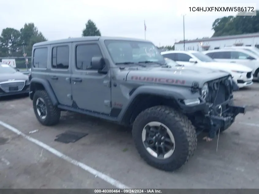 2021 Jeep Wrangler Unlimited Rubicon VIN: 1C4HJXFNXMW586172 Lot: 40380464