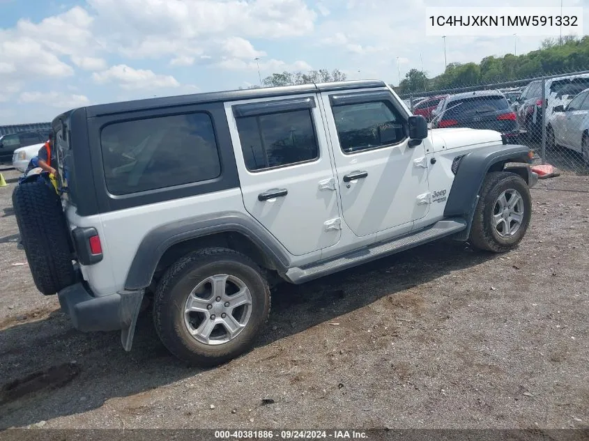 2021 Jeep Wrangler Unlimited Sport Rhd 4X4 VIN: 1C4HJXKN1MW591332 Lot: 40381886