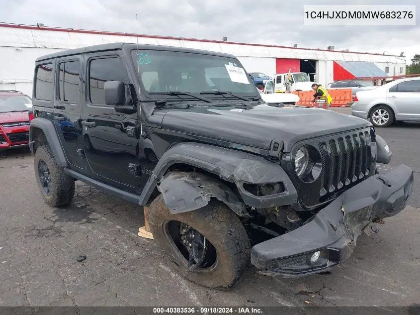 2021 Jeep Wrangler Unlimited Willys 4X4 VIN: 1C4HJXDM0MW683276 Lot: 40383536