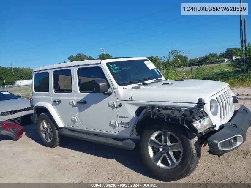 2021 Jeep Wrangler Unlimited Sahara VIN: 1C4HJXEG5MW628539 Lot: 40384290