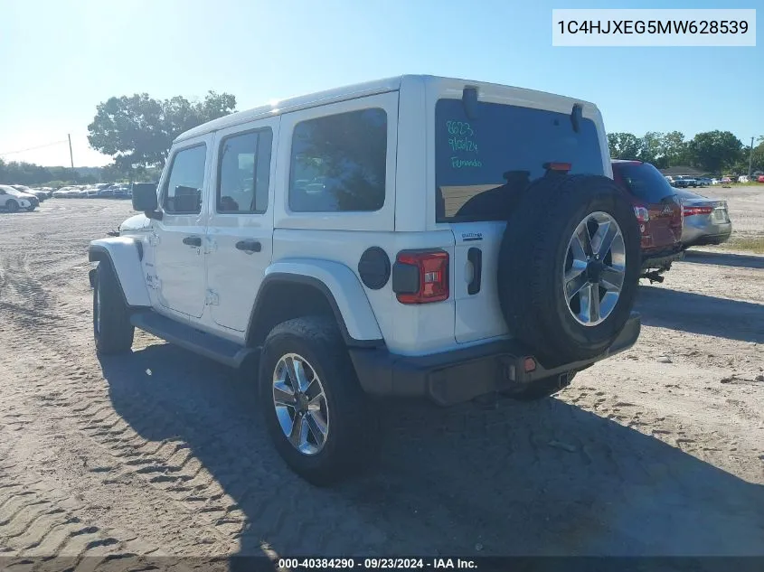 2021 Jeep Wrangler Unlimited Sahara VIN: 1C4HJXEG5MW628539 Lot: 40384290