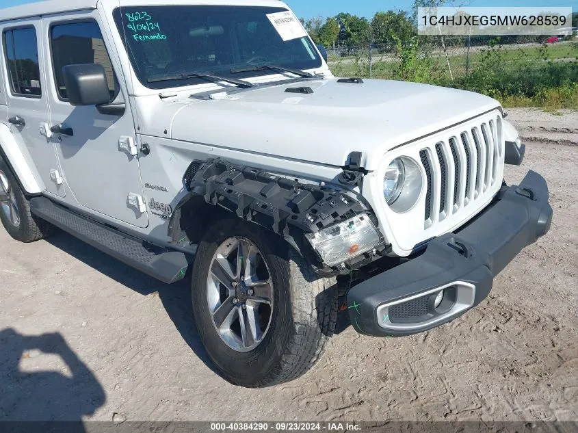 2021 Jeep Wrangler Unlimited Sahara VIN: 1C4HJXEG5MW628539 Lot: 40384290