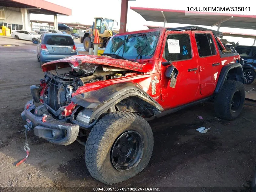 2021 Jeep Wrangler Unlimited Rubicon 4X4 VIN: 1C4JJXFM3MW535041 Lot: 40385735