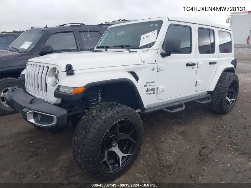 1C4HJXEN4MW728131 2021 Jeep Wrangler Unlimited Sahara 4X4