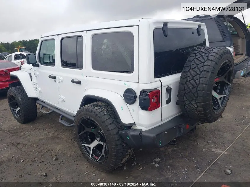 1C4HJXEN4MW728131 2021 Jeep Wrangler Unlimited Sahara 4X4