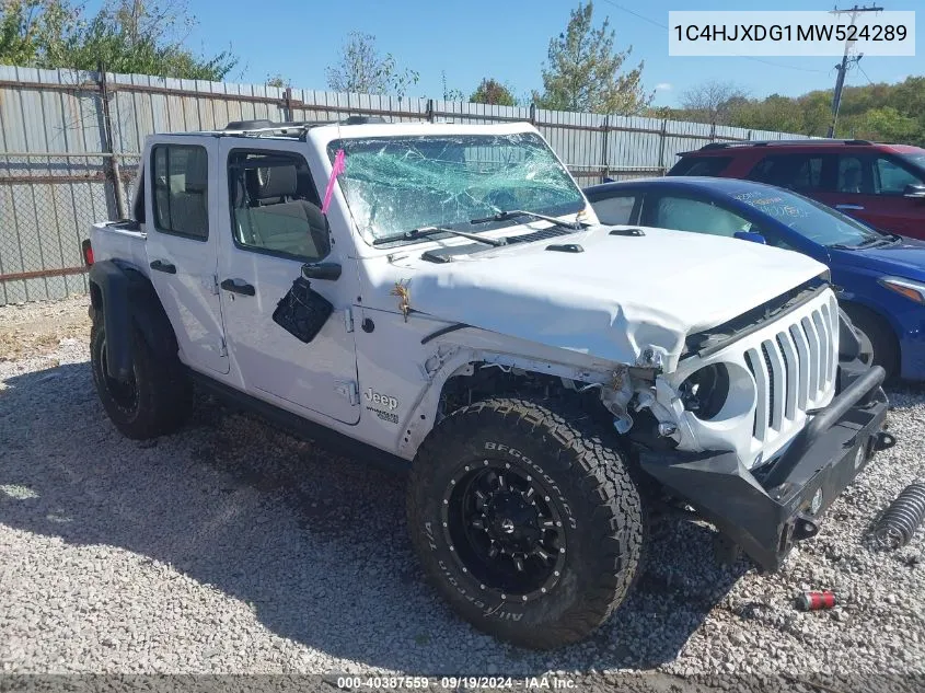 2021 Jeep Wrangler Unlimited Sport S 4X4 VIN: 1C4HJXDG1MW524289 Lot: 40387559