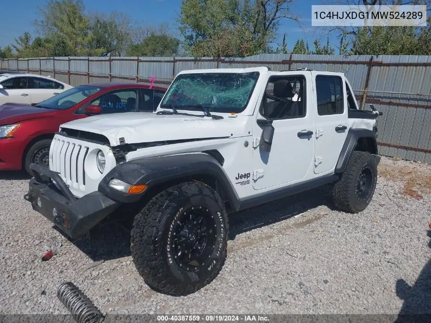 1C4HJXDG1MW524289 2021 Jeep Wrangler Unlimited Sport S 4X4