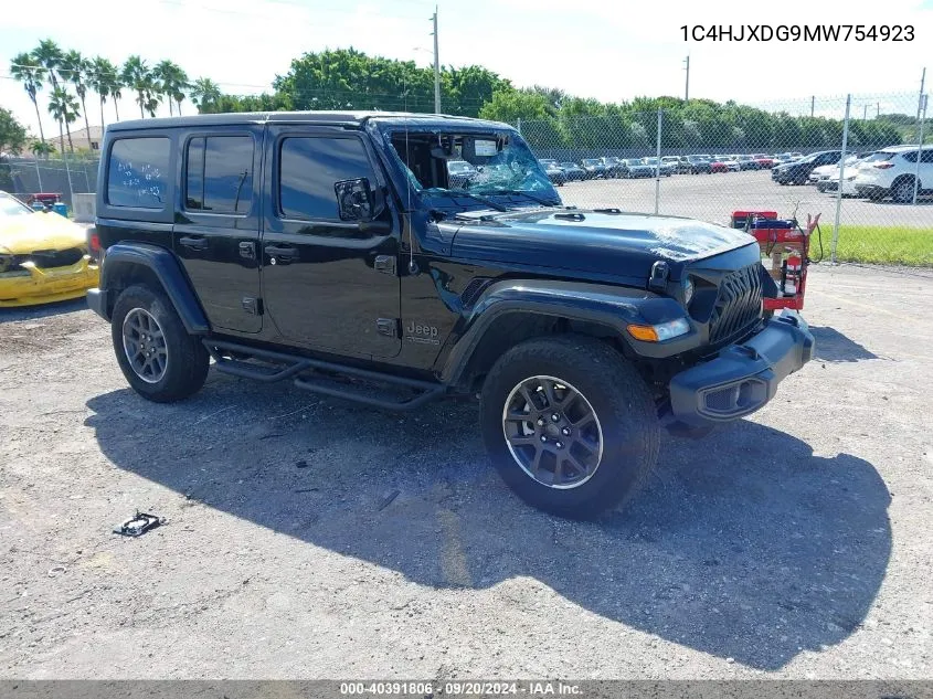 2021 Jeep Wrangler Unlimited 80Th Anniversary 4X4 VIN: 1C4HJXDG9MW754923 Lot: 40391806