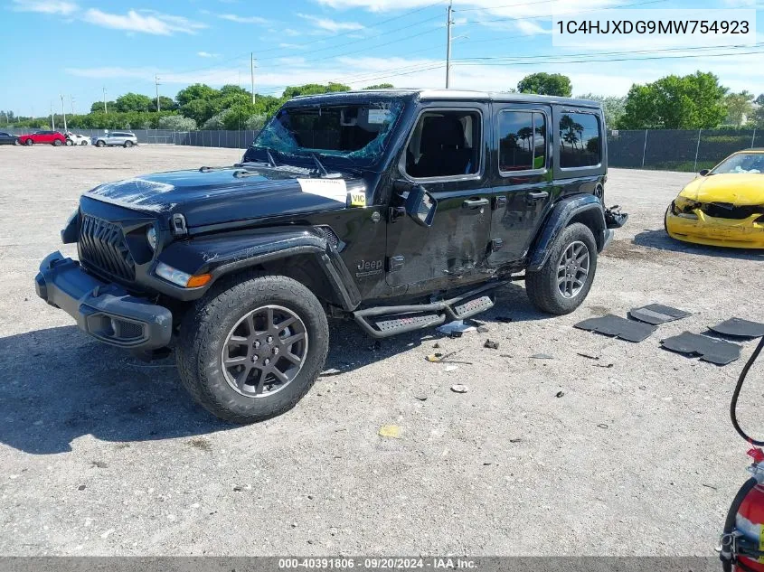 2021 Jeep Wrangler Unlimited 80Th Anniversary 4X4 VIN: 1C4HJXDG9MW754923 Lot: 40391806