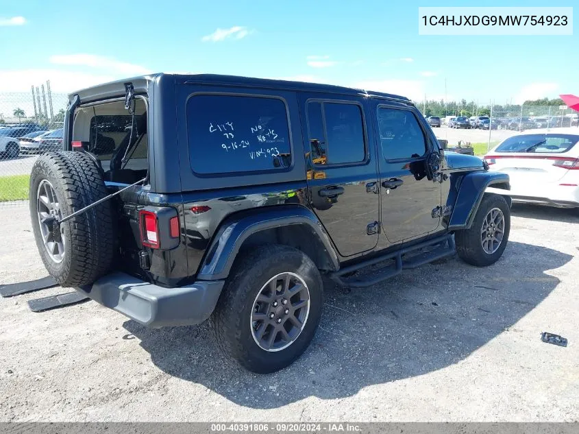 2021 Jeep Wrangler Unlimited 80Th Anniversary 4X4 VIN: 1C4HJXDG9MW754923 Lot: 40391806