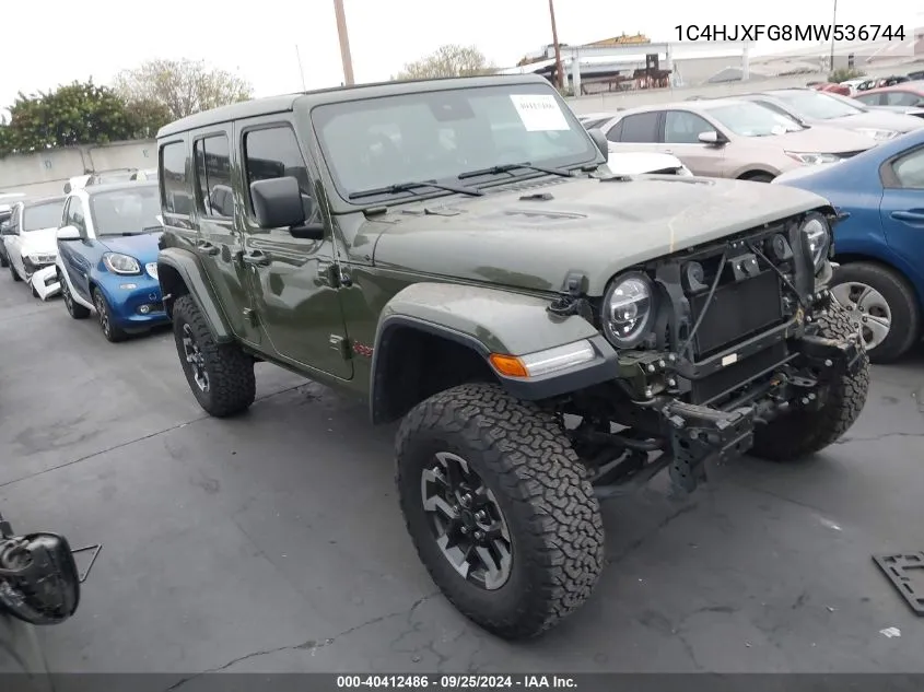 1C4HJXFG8MW536744 2021 Jeep Wrangler Unlimited Rubicon 4X4