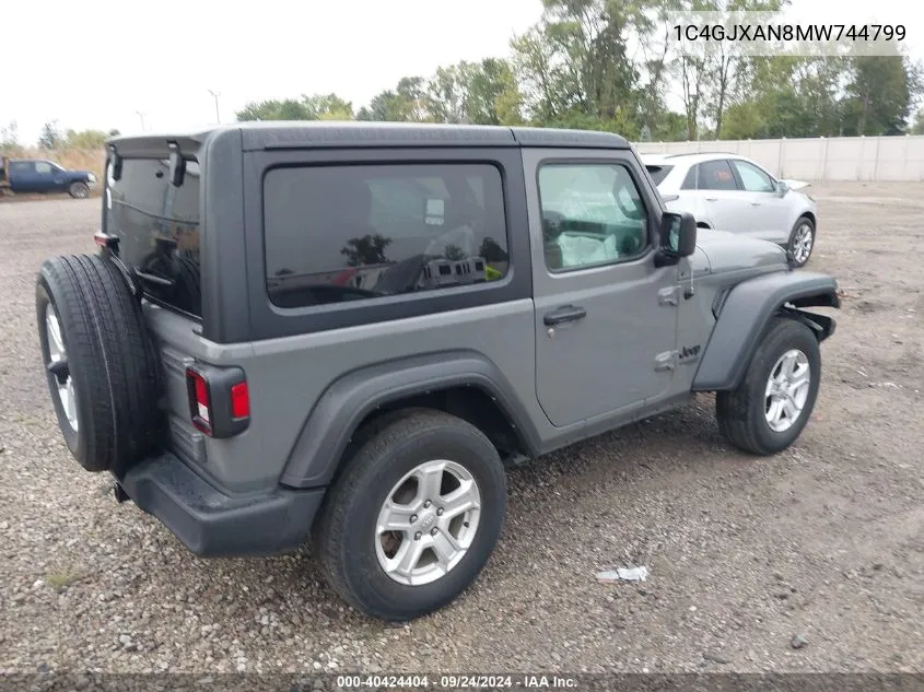 2021 Jeep Wrangler Sport VIN: 1C4GJXAN8MW744799 Lot: 40424404