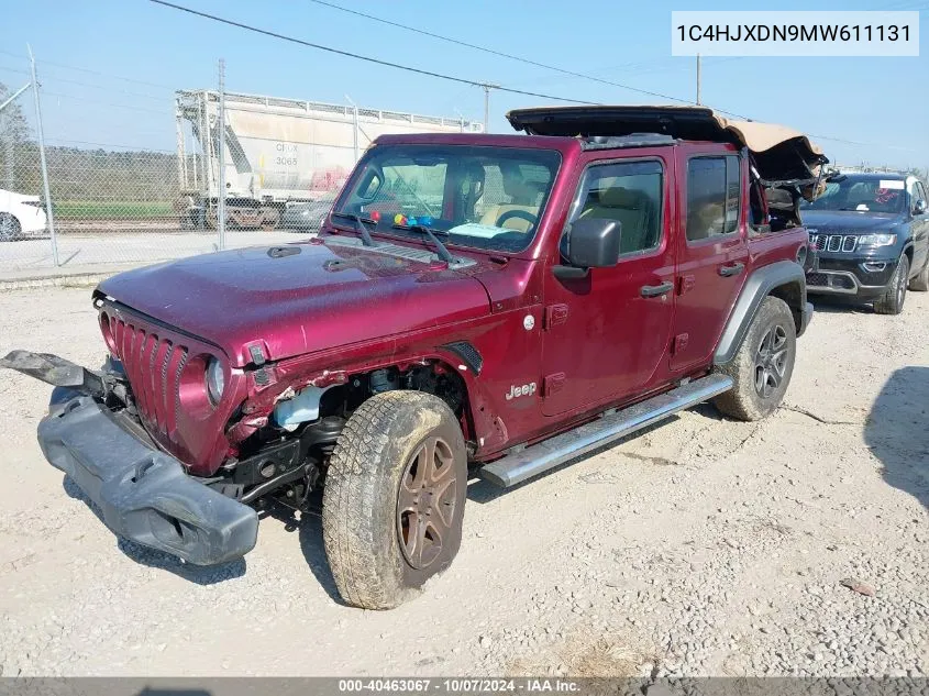 2021 Jeep Wrangler Unlimited Sport S 4X4 VIN: 1C4HJXDN9MW611131 Lot: 40463067