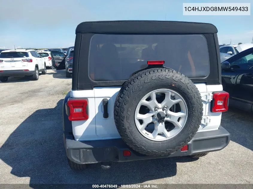 2021 Jeep Wrangler Unlimited Islander 4X4 VIN: 1C4HJXDG8MW549433 Lot: 40476049