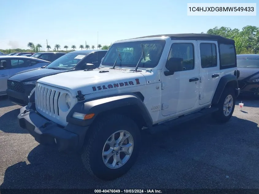 2021 Jeep Wrangler Unlimited Islander 4X4 VIN: 1C4HJXDG8MW549433 Lot: 40476049