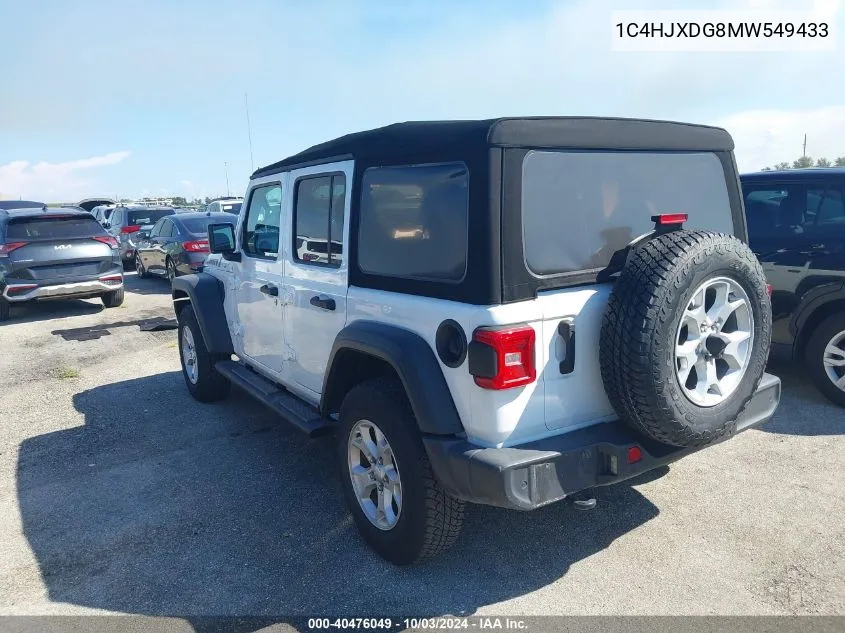 2021 Jeep Wrangler Unlimited Islander 4X4 VIN: 1C4HJXDG8MW549433 Lot: 40476049