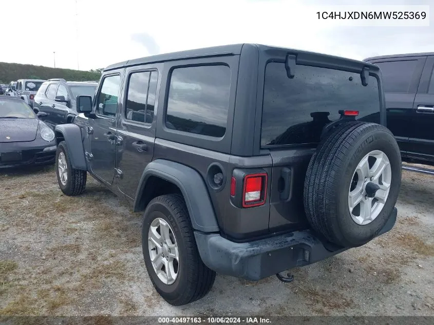 2021 Jeep Wrangler Unlimited Sport VIN: 1C4HJXDN6MW525369 Lot: 40497163