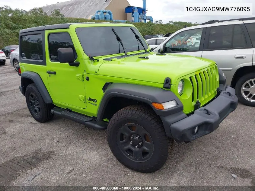 2021 Jeep Wrangler Sport 4X4 VIN: 1C4GJXAG9MW776095 Lot: 40500360