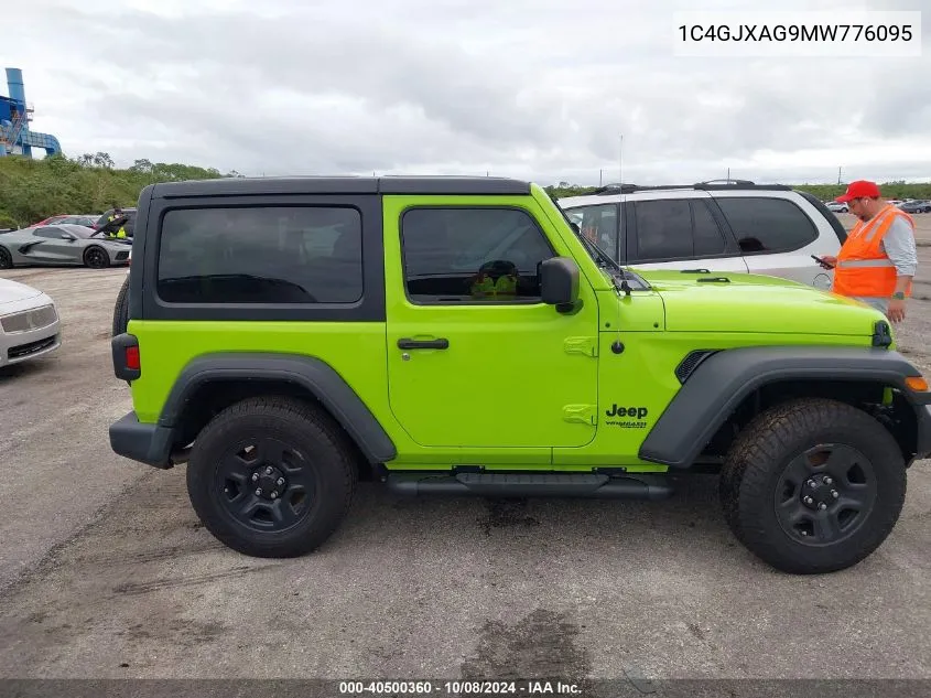 2021 Jeep Wrangler Sport 4X4 VIN: 1C4GJXAG9MW776095 Lot: 40500360