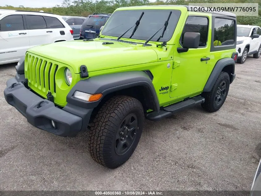 2021 Jeep Wrangler Sport 4X4 VIN: 1C4GJXAG9MW776095 Lot: 40500360