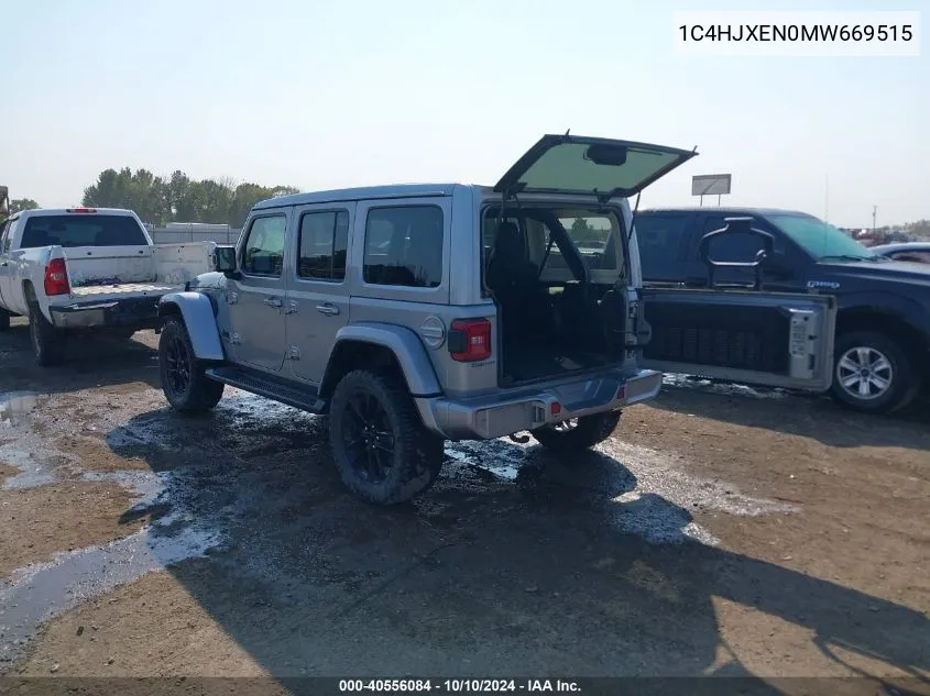 2021 Jeep Wrangler Unlimited High Altitude 4X4 VIN: 1C4HJXEN0MW669515 Lot: 40556084